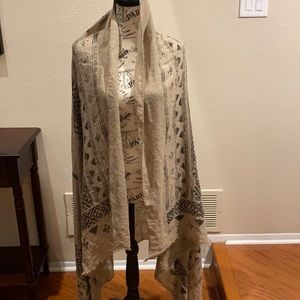 BP cotton wrap taupe and black